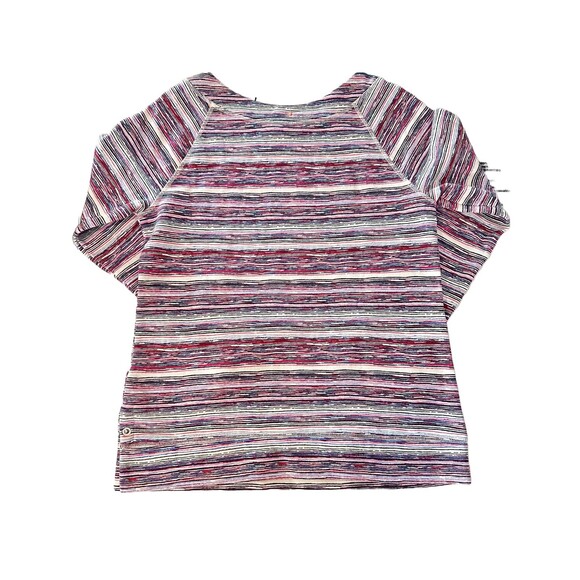T by Talbots Womens Red & Gray Stripe Tunic Top Size Small - Picture 2 of 7